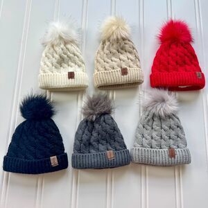 Set of 6 Redess Baby Winter Fleece Lined Hats | 0-24 months